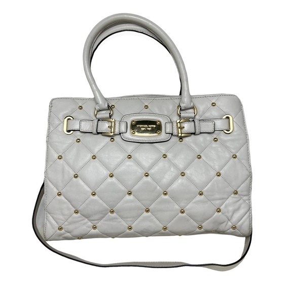 Michael Kors Hamilton Gold Stud Tote Bag - Picture 1 of 7